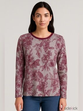 St John’s Bay • Floral Sweater Top Purple BNWT